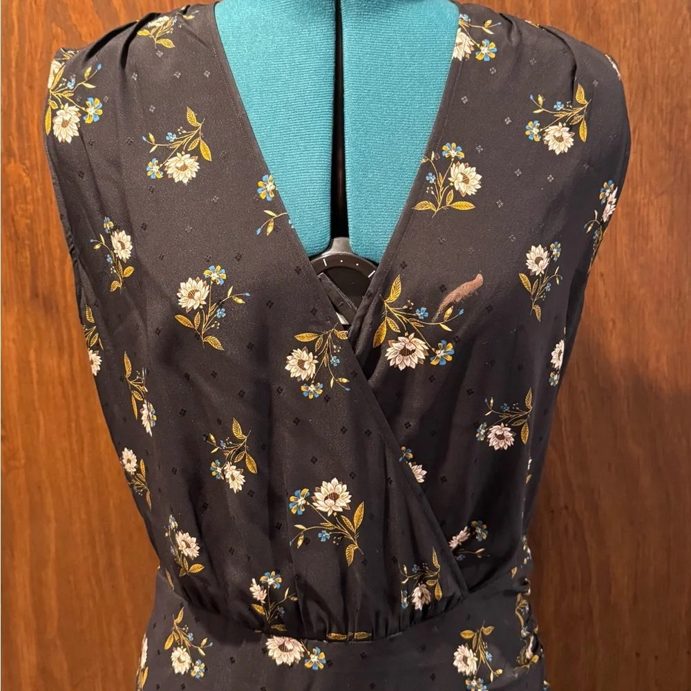 Veronica Beard Wixson Black Floral Dress Sz 8 - Picture 8 of 13